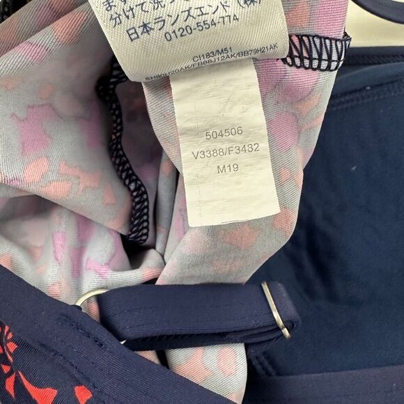 Lands' End Deep Sea Prism Keyhole High Neck Tankini size 6 - Picture 6 of 7